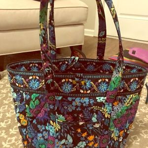Vera Bradley Laptop Travel Tote in Midnight Blues